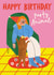 Funny Birthday Card - Party Animal - Dog Stealing Cake created by AbiGoLucky