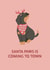 Dog Christmas Card • Santa Paws is Coming to Town • Dachshund • For a Friend created by Woof by Hollie