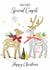 Traditional Christmas Card - Reindeers - For Special Couple created by Katie Phythian Design