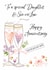 Traditional Anniversary Card - For Daughter And Son In Law - Champagne created by Katie Phythian Design