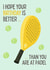 Funny Birthday Card - Padel created by Sian Moore Illustration