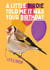 Fun Little Birdie Card - Bird Birthday Card - Goldfinch created by Sian Moore Illustration