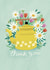 Pretty Thank You Card - Yellow Teapot - Flowers created by Watercolour Sky