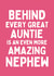 Funny Birthday Card - For Auntie - From Her Amazing Nephew created by Sundiva Designs