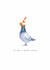 Funny Birthday Card - Party Pigeon - Traffic Cone created by Little Red Boots