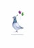 Classic Congratulations Card - Party Pigeon created by Little Red Boots