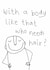 Funny Birthday/Anniversary Card - Who Needs Hair? created by Rosie Made A Thing
