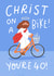 Funny 40th Birthday Card - Christ On A Bike - You're 40! created by Pilea Press
