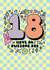 Cute Birthday Card - 18th - Have An Awesome Day. created by Katie Ruby Illustration