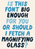Cheeky Birthday Card - Is This Font Big Enough - For Him created by Christine Cuddihy Illustration