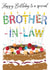 Traditional Birthday Card - For Brother In Law - Cake created by Katie Phythian Design