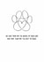 Simple pet sympathy card sorry for your loss dog paw print line created by Hollie McManus Illustration