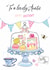 Traditional Birthday Card - For Auntie - Cakes created by Katie Phythian Design
