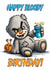 Cute Funny Birthday Card For Friend - Scratty Ted Happy Bloody Birthday created by Pineapple Parrot