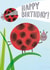 Cute Birthday Card - Ladybirds created by Rosalind Maroney