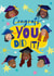 Graduation Card for School, College & University | Congrats You Did It created by @NyhaCards by Naomi C Robinson