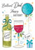 Traditional Birthday Card - For Dad - Red Wine created by Katie Phythian Design