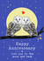 Cute Owl Anniversary card for significant other. created by Beth Higgins Art