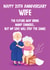 Funny Anniversary Card - For Wife - 20th - Nappies created by Hannah Jayne Lewin