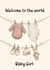 Cute Baby Girl Congratulations Card For Mum And Dad created by FoxFrame Studio