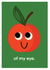 dot rogers ting designs cute apple of my eye card greetings card kawaii created by dorothea rogers
