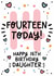 Cute Daughter 14th Birthday Card created by Lyndsay Moon