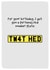 Funny Birthday Card - Personalised Number Plate TW4T HED created by Sarah Harding