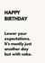 Funny Birthday Card for Friend – Lower Your Expectations, Eat Cake created by The Awkward Card Company 