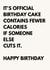 Funny Birthday Card for Friend – Cake Has Fewer Calories If Shared created by The Awkward Card Company 