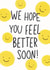 Group Get Well Soon Card, Cute Yellow Smiley Face Recovery Card created by @Hurray Haus