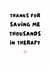 Funny Friend Thank You Card | Cute Therapy Joke Friendship Card created by @Hurray Haus