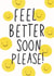 Cute Smiley Face Get Well Soon Card, Bright & Happy Recovery Card created by @Hurray Haus