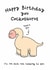 Rude Cock Birthday Card - Cockosaurus - Quarrel Birthday Card created by Twisted Haggis