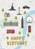 Fun London-themed birthday card created by That Little Map Shop