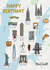 Fun NYC-themed birthday card created by That Little Map Shop