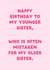 Funny Younger Sister Birthday Card from Older Sister - Often Mistaken created by Sundiva Designs