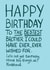 Funny Birthday Card - Best Brother - Knobhead created by The Curious Pancake