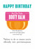 Funny Beauty Birthday Card - Peri/Menopause - Booty Balm - Middle Age created by SABIVO Design by Sabina