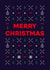 English, Merry Christmas, classic, cute Christmas pattern card for anyone. created by Pens & Pixels