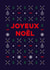 French, Joyeux noël, classic, cute Christmas pattern card for anyone. created by Pens & Pixels