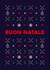 Italian, Buon Natale, classic, cute Christmas pattern card for anyone. created by Pens & Pixels