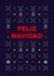 Spanish, Feliz Navidad, classic, cute Christmas pattern card for anyone. created by Pens & Pixels