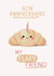 Cute Birthday Card - Flaky Friend - Croissant created by Giddy Kipper