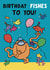 Cute Birthday Card - Mr. Men - Mr. Tickle - Fishes created by Mr. Men