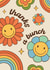 Retro Thank You Card - Thanks A Bunch - Flowers created by Bev O'Connor || @oconnordesign