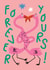 Cute Anniversary Card - Flamingos - Forever Yours created by Au Contraire
