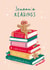 Cute Christmas Card - Gingerbread Man - Season's Readings - Books created by Painted Parasol Studio