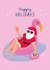 Cute Christmas Card - Holiday Santa - Across The Miles created by Painted Parasol Studio