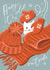 Cute Christmas Card - Baby It's Cold Outside - Cat Hat, Scarf And Gloves created by Hanna Symonovych