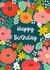 Floral Birthday Card for Friend – Bright Garden Flowers & Cheerful Design created by Blossom Hound Designs